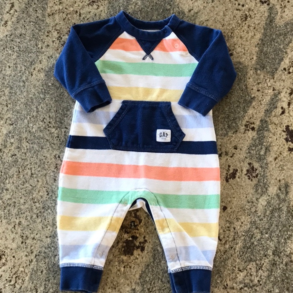 Baby GAP Stripe Colorblock One-Piece 6-12M